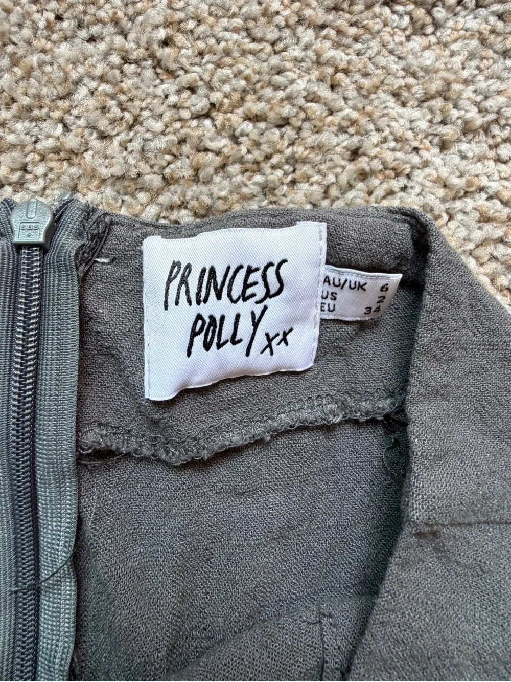 Princess Polly Women's Dark Gray Textured A-Line Skirt - Picture 2 of 2